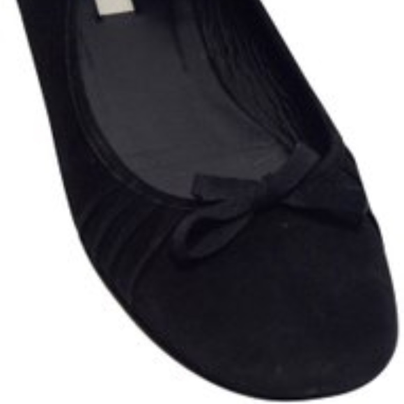 Black Ruched Suede Ribbon Bow Flats Made in Italy ๐ฎ๐น - Picture 8 of 8